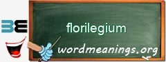 WordMeaning blackboard for florilegium